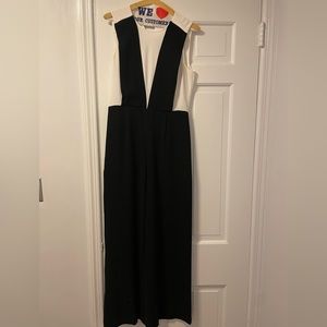 BCBG black and white jumpsuit